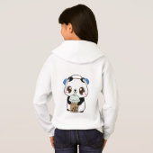 Süßer Panda mit Bubble Tea Hoodie (Schwarz voll)