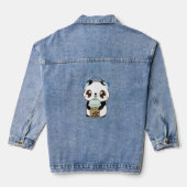Süßer Panda mit Bubble Tea Jeansjacke (Rückseite)
