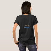 Süßer Panda mit Bubble Tea T-Shirt (Schwarz voll)