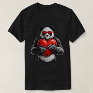 Süßer Panda mit Herz-Liebesdesign T-Shirt