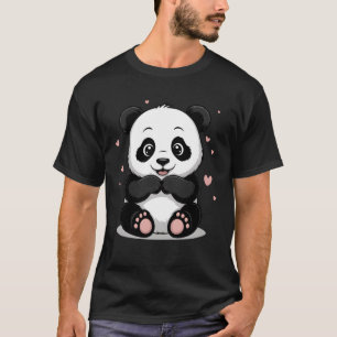 Süßer Panda mit Herzen Kawaii Bär Liebesstil 1 T-Shirt