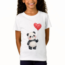 Süßer Panda mit herzförmigem Luftballon