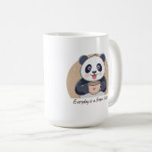 Süßer Panda mit Kaffee Kaffeetasse (VorderseiteRechts)