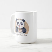 Süßer Panda mit Kaffee Kaffeetasse (Vorderseite Links)