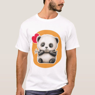 Süßer Panda mit seinem Bambusstock T-Shirt