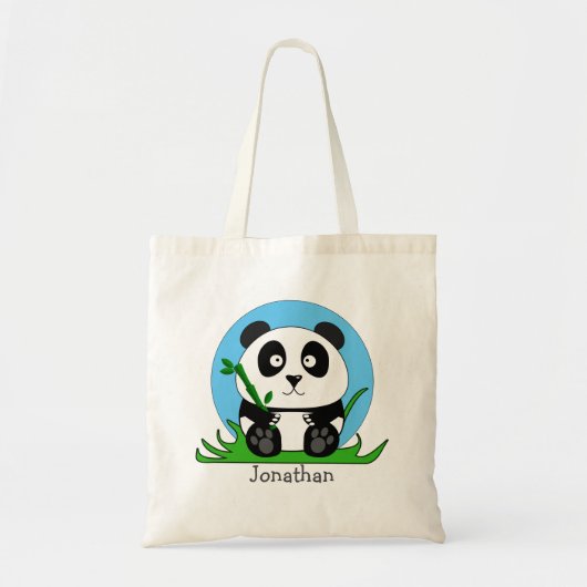 Süßer Panda personalisiert Tragetasche (Vorne)