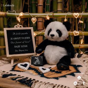 Süßer Panda-Plüsch Schwangerschaftsankündigung Feiertagskarte