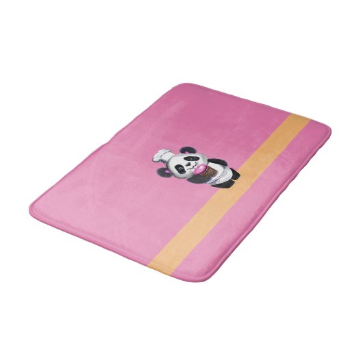 Süßer Panda Rosa Badematte (Schrägansicht)