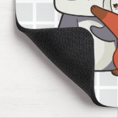 Süßer Panda & Roter Panda Love Grid Mauspad (Ecke)