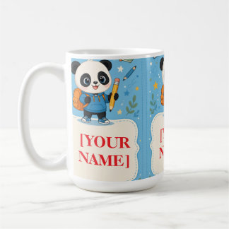 Süßer Panda Rückkehr zur Schule Utensilien Kaffeetasse