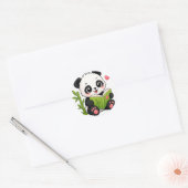 süßer Panda Runder Aufkleber (Umschlag)