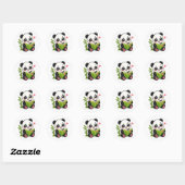 süßer Panda Runder Aufkleber (Blatt)