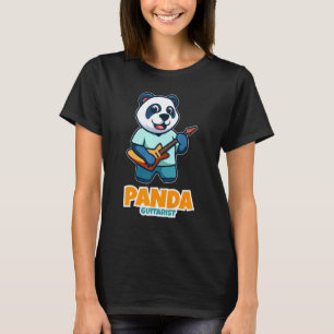 Süßer Panda spielt Gitarre Panda Bären Gitarrist P T-Shirt