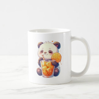 Süßer Panda trinkt Orangen Saft Tasse | Kawaii Pan