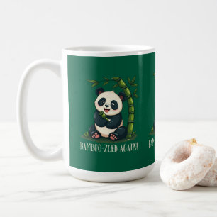 Süßer Panda umarmt Bambus, niedliche Cartoon-Grün Kaffeetasse
