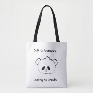 Süßer Panda und Bambus-Zitat-Tragetasche  Tasche