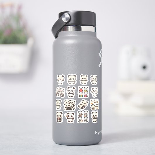 Süßer Panda-Vinyl-Aufkleber Aufkleber (HydroFlask)