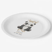süßer Panda wild erste Geburtstag Pappteller (Schrägansicht)