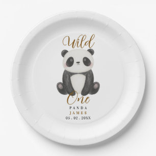 süßer Panda wild erste Geburtstag Pappteller
