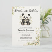 Süßer Panda zum ersten Geburtstag Einladung (Stehend Vorderseite)