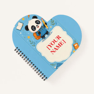 Süßer Panda Zurück-in-die-Schule-Notiz Notizblock