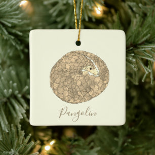 Süßer Pangolin Keramikornament