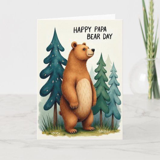 Süßer Papa Bär Tag Wald Karte (Vorderseite)