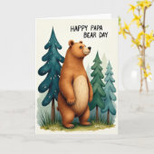 Süßer Papa Bär Tag Wald Karte (Gelbe Blume)