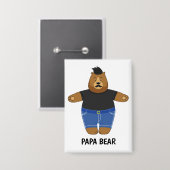 Süßer Papa-Bär Vatertagsgeschenk Spezialtasse Button (Vorderseite/Rückseite)