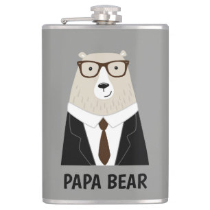 Süßer Papa-Bär Vatertagsgeschenk Spezialtasse Flachmann