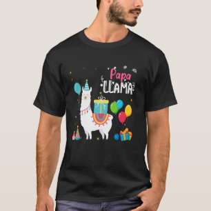 Süßer Papa Lama Geburtstagsmädchen Familie passend T-Shirt