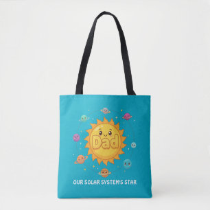 Süßer Papa Sonnensystem Stern Weltraum Cartoon Tasche