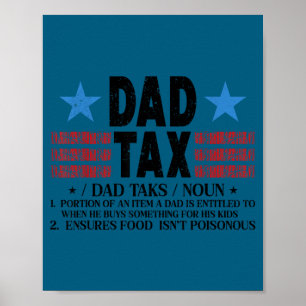 Süßer Papa-Steuer Lustige Definition Vaters Poster