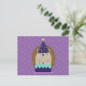 Süßer Partyigel Postkarte (Stehend Vorderseite)