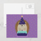 Süßer Partyigel Postkarte (Vorne/Hinten)