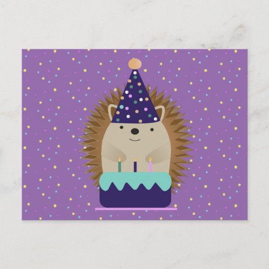 Süßer Partyigel Postkarte (Vorderseite)