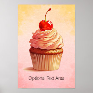 Süßer Pastell-Cupcake  Poster