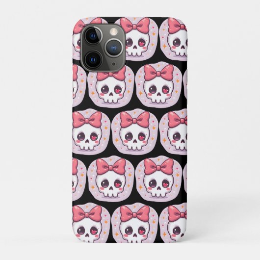 Süßer Pastell-Goth-Schädel mit Schleife Case-Mate iPhone Hülle (Rückseite)