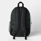 Süßer Pastell-Monogramm-Patch mit Büffelkaromuster Bedruckter Rucksack (Rückseite)