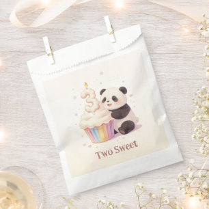 Süßer Pastell-Panda-Baby 3. Geburtstag Geschenktütchen