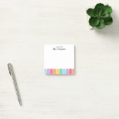 Süßer Pastell-Regenbogenbogen Personalisierter Leh Post-it Klebezettel (Büro)