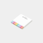 Süßer Pastell-Regenbogenbogen Personalisierter Leh Post-it Klebezettel (angewinkelt)