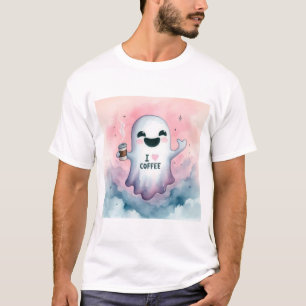 Süßer Pastell-Wasserfarben-Geist "Ich liebe Kaffee T-Shirt