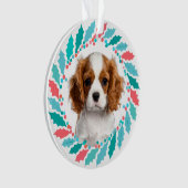 Süßer pastellblauer Cavalier | Maßgeschneidertes W Ornament (Vorderseite)