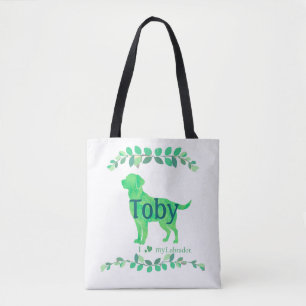 Süßer Pastellgrüner Labrador Benutzerdefinierter Tasche