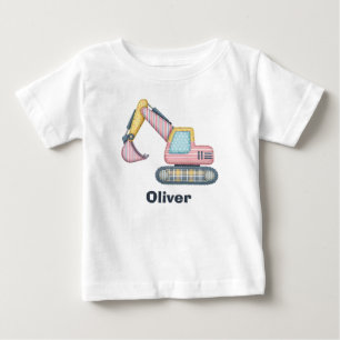Süßer Patchwork-Bagger Baby T-shirt