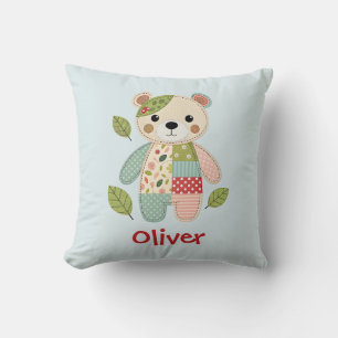 Süßer Patchwork-Bär Kissen