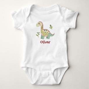 Süßer Patchwork-Dinosaurier Baby Strampler