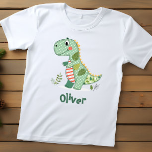 Süßer Patchwork-Dinosaurier Baby T-shirt