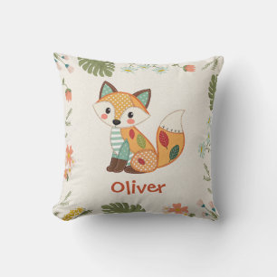 Süßer Patchwork-Fuchs Kissen